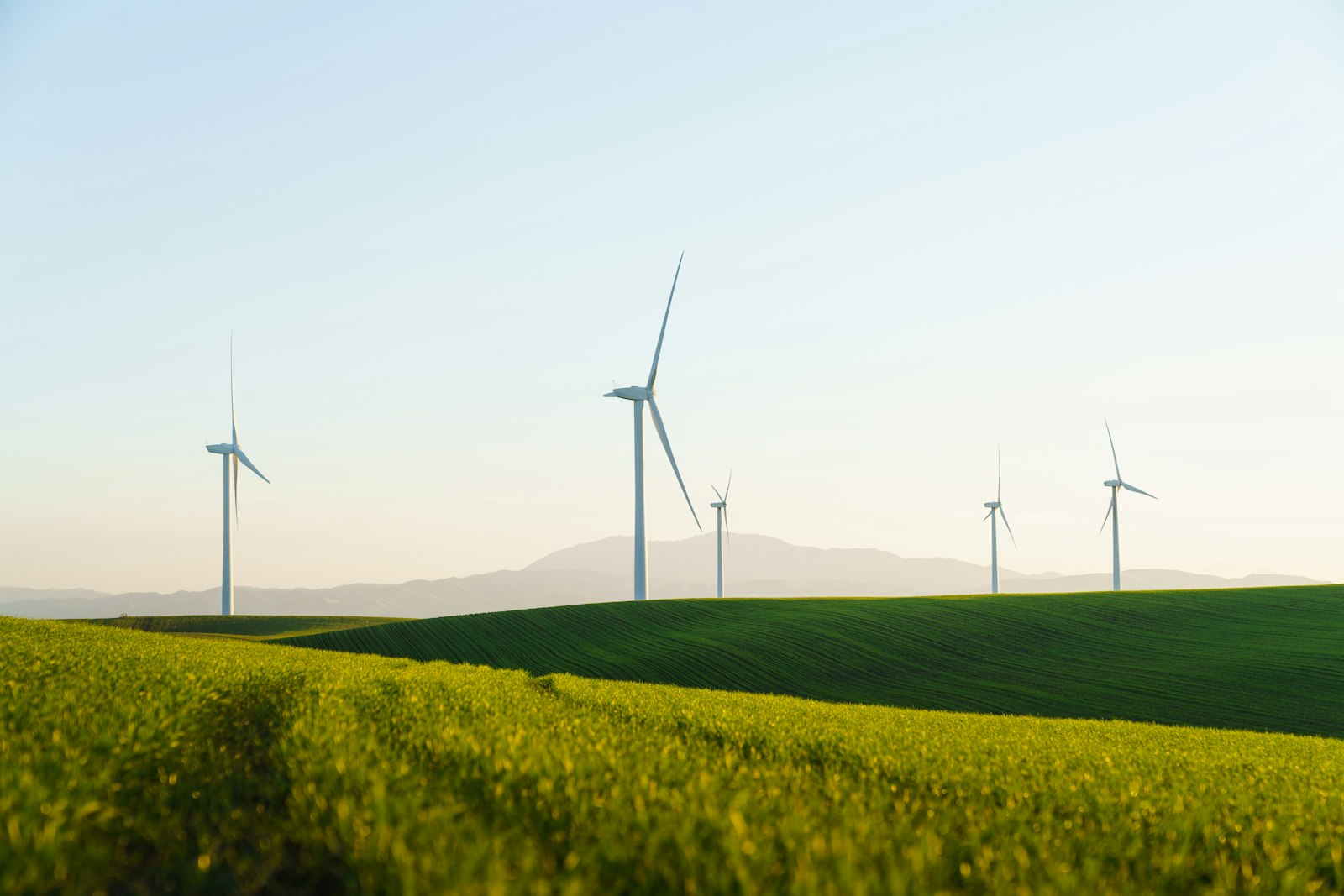 Éoliennes de nouvelle génération dans un paysage rural français